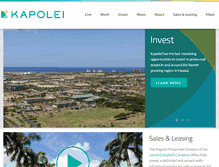 Tablet Screenshot of kapolei.com